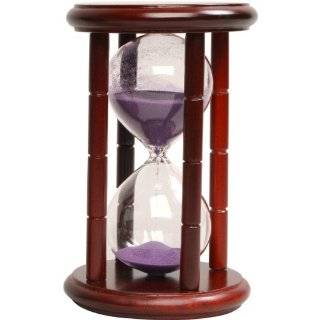   40015CH P Sand Timer 15 Minute Purple Sand in Cherry Stand 6.5 Inch