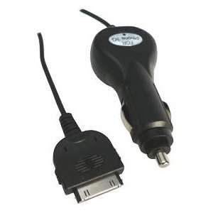   Cable Icharge Car Charger For Ipod Iphone Black 3Ft Clam Electronics