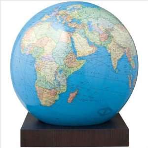   Duo Glass Globe with Solid Wenge Wood Base   Cube