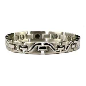   Silver Plated Pure Titanium Magnetic Therapy Bracelet (TT 6) Jewelry