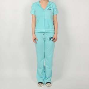  Juicy Couture Tracksuit Cotton Sweat Track Suit Turquoise 