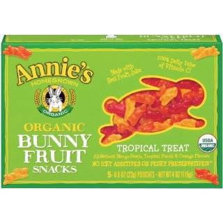 Annies Homegrown Tropical Treat Organic Bunny Fruit Snacks, 4.0 Ounce 