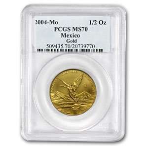  2004 1/2 oz Gold Mexican Libertad MS 70 PCGS: Toys & Games