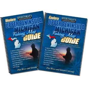  Michigan UP Fishing Map Book Guides Set: Sports & Outdoors