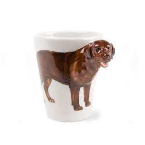 Labrador Chocolate Handmade Coffee Mug (10cm x 8cm)