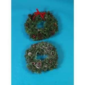    18 Decorated Wreath  6 Styles Case Pack 12: Home & Kitchen