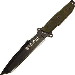   Wesson CKSURG Homeland Security Tanto Knife, Green by Smith & Wesson