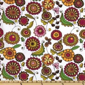   44 Wide Lolas Posies Rose Fabric By The Yard: Arts, Crafts & Sewing