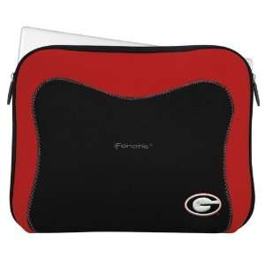 Georgia Bulldogs Black Red Neoprene Laptop Sleeve:  Sports 
