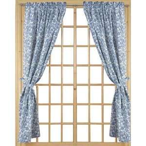  Wiltshire Blue Floral Window Curtain Panels by Victorian 