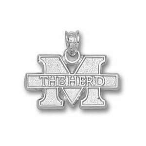  Sterling Silver MARSHALL UNIV NEW M THE HERD 7/16 