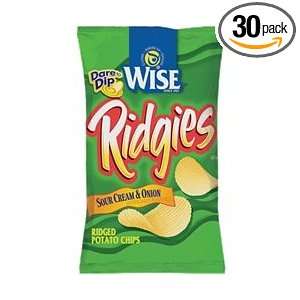 Wise Sour Cream and Onion Potato Chips, 2.0 Oz Bags (Pack of 30)
