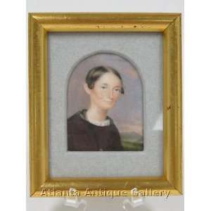  Old Nature Painting of Woman in Modern Frame