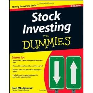  Stock Investing For Dummies [Paperback] Paul Mladjenovic 