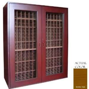    go Sonoma 500 Bottle Wine Cellar   Glass Door / Golden Oak Cabinet