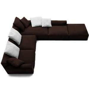  Modern Brown Sectional Sofa