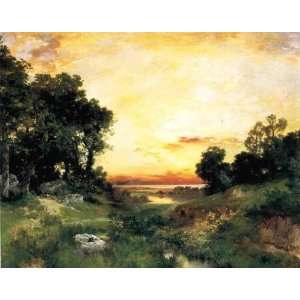   paintings   Thomas Moran   24 x 18 inches   Sunset, Long Island Sound