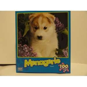  Menagerie 100 Piece Jigsaw Puzzle   Lilac Puppy: Toys 