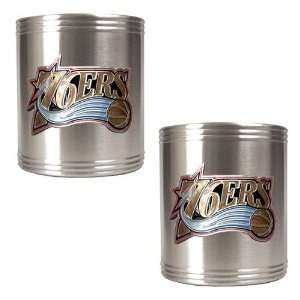   76ers NBA 2pc Stainless Steel Can Holder Set   Primary Logo Sports