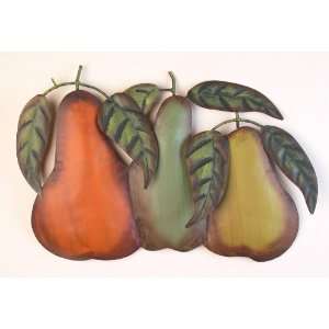  Pears Metal Wall Hanging: Home & Kitchen