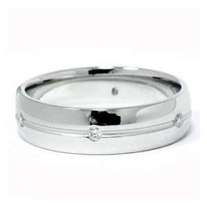   White Gold Comofrt Fit Bezel .18CT Diamond Wedding Band Ring Jewelry