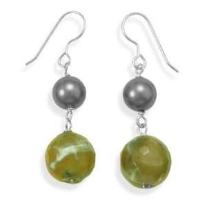  Green Agate Drop Earrings   New Jewelry