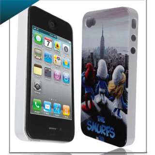 Smurfs Village Style Hard Case Back Cover For Apple iPhone 4G New 