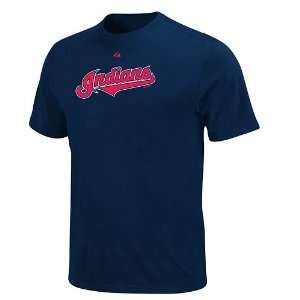  Majestic Cleveland Indians Official Wordmark Tee   Big and 
