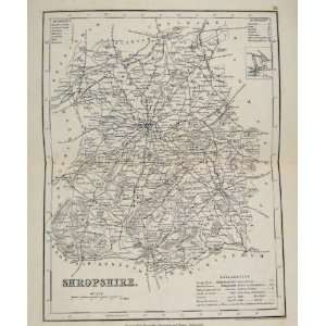  Dugdale C1840 Map England Shropshire Antique Print: Home 