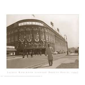  Jackie Robinson Leaving Ebbets Field, 19   Poster by 