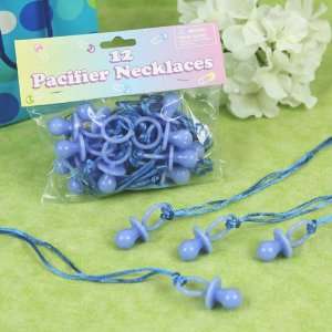  Blue Pacifier Game   12 Necklaces   Baby Shower Game Toys 