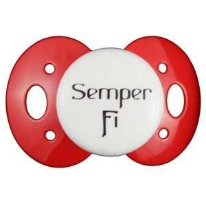  Lots to Say Baby Pacifier  Semper Fi Red Made in the USA 