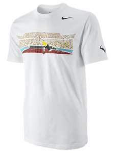 Nike Rafael Nadal Ace Fuego Rafa White Tee Tennis Shirt S 091205951303 