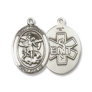  St. Michael the Archangel Sterling Silver Medal with 18 