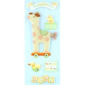   Japanese Congrats   Giraffe Stickers (Paper & Fabric): Toys & Games