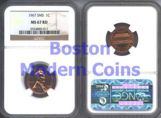   Lincoln Cent 1c NGC MS67 RD Memorial Penny   New Edge View Slab  