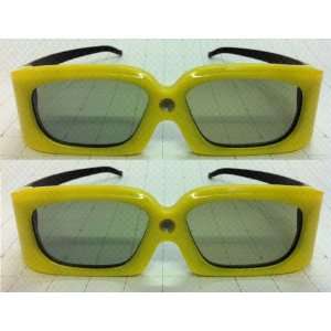   Eagle 510s   2 Yellow 3D DLP Link Active Shutter Glasses: Electronics