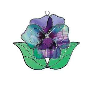  Pansy/Purple Suncatcher   5x5, Suction Cups, See Through 