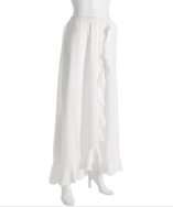 Free People ivory cotton blend burnout cascading ruffle skirt style 