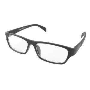   Wood Grain Textured Plastic Frame Eyewear Plain Clear Lens Glasses