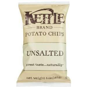 Kettle Brand Unsalted Chips, 5 oz, 15 pk  Grocery 