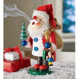  Painted Wood Smoking Santa Incense Holder: Home & Kitchen