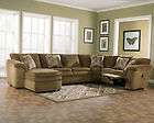   MOCHA FABRIC RECLINER SOFA COUCH SECTIONAL SET LIVING ROOM