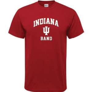 Indiana Hoosiers Cardinal Red Band Arch T Shirt:  Sports 
