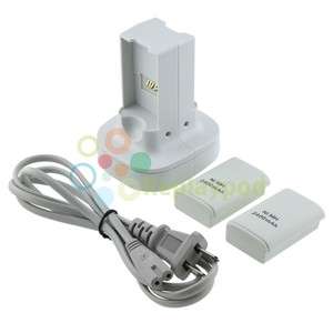 Charging Dock Station+2 Rechargeable Battery For Microsoft XBox 360 