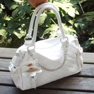 Korean style Lady Hobo PU leather handbag fashion shoulder bag white 