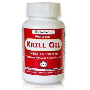  Vitanherbs 100% Pure Krill Oil with Astaxanthin, 500 Mg 