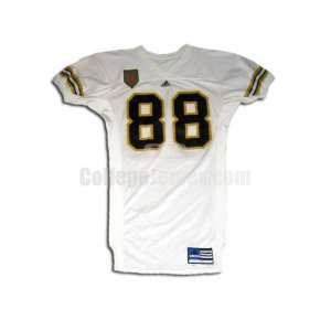 White No. 88 Game Used Army Adidas Football Jersey:  Sports 
