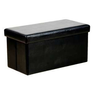   of Tiffany 500025L Black 1pc Kirstina Storage Bench: Home & Kitchen
