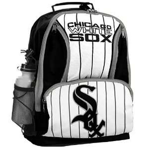   Youth White Pinstripe Embroidered Team Logo Backpack Sports